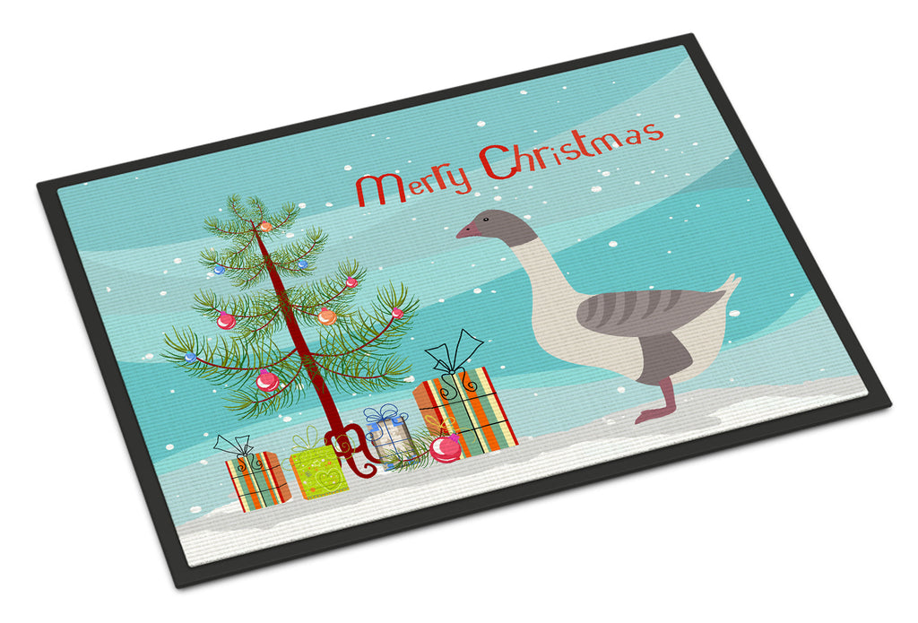 Buff Grey Back Goose Christmas Doormat Indoor Outdoor 24H X 36W Front Door Mat Rugs for Entryway, Non Slip Washable Low Pile,
