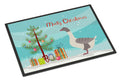Buff Grey Back Goose Christmas Doormat Indoor Outdoor 18H X 27W Front Door Mat Rugs for Entryway, Non Slip Washable