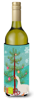 Sebastopol Goose Christmas Wine Bottle Hugger Gift Sleeve for Standard 750 ml Bottles, Insulated Reusable Also Fits Mini Shot & Pint Bottles