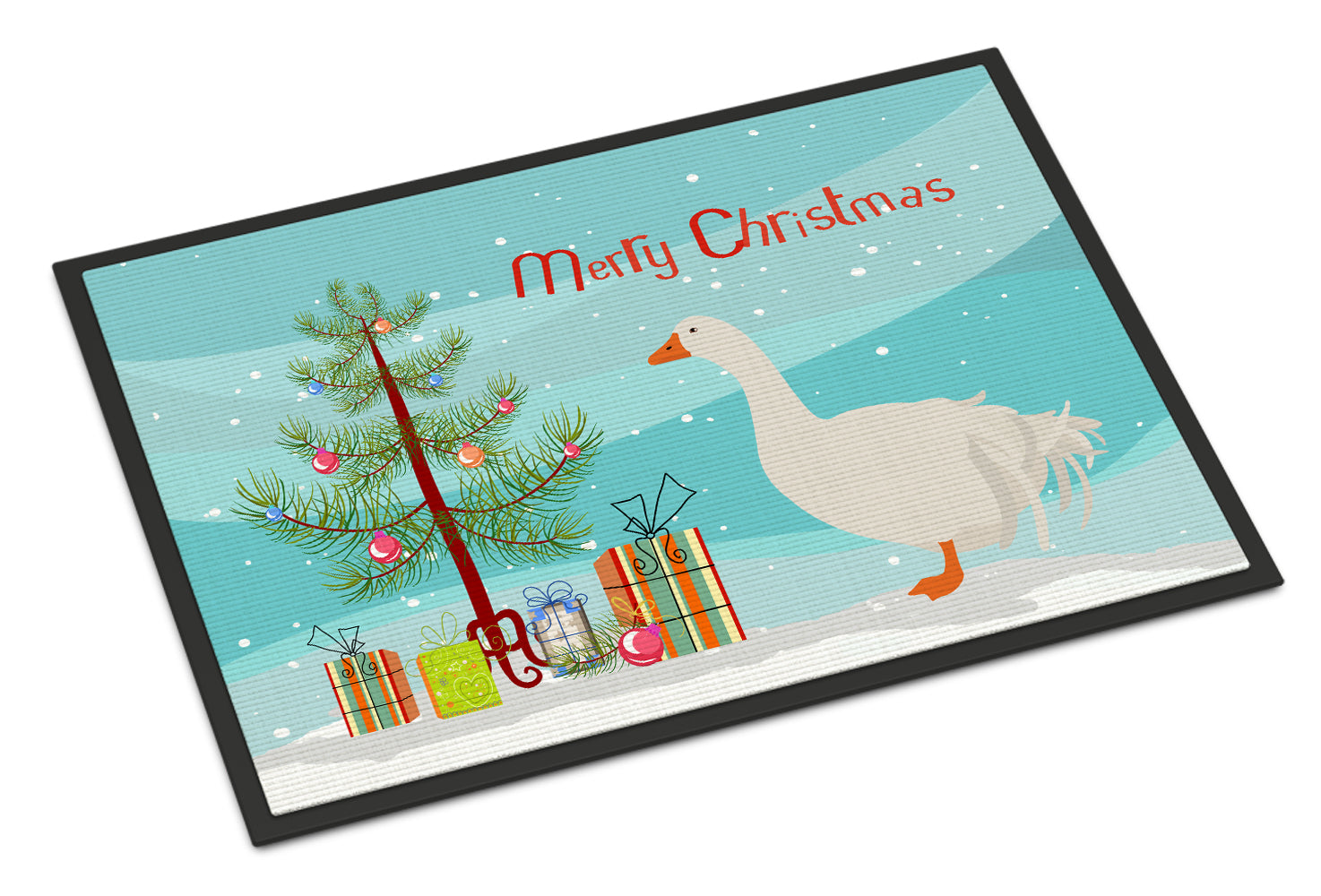 Sebastopol Goose Christmas Doormat Indoor Outdoor 18H X 27W Front Door Mat Rugs for Entryway, Non Slip Washable