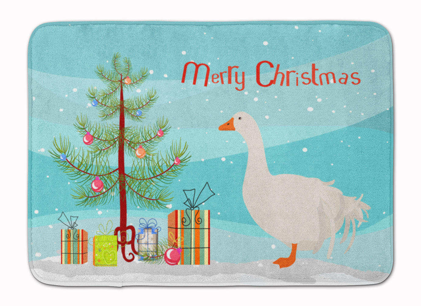 Sebastopol Goose Christmas Memory Foam Kitchen Mat Machine Washable Anti-Fatigue Cushion Comfort Bath or Kitchen Rug