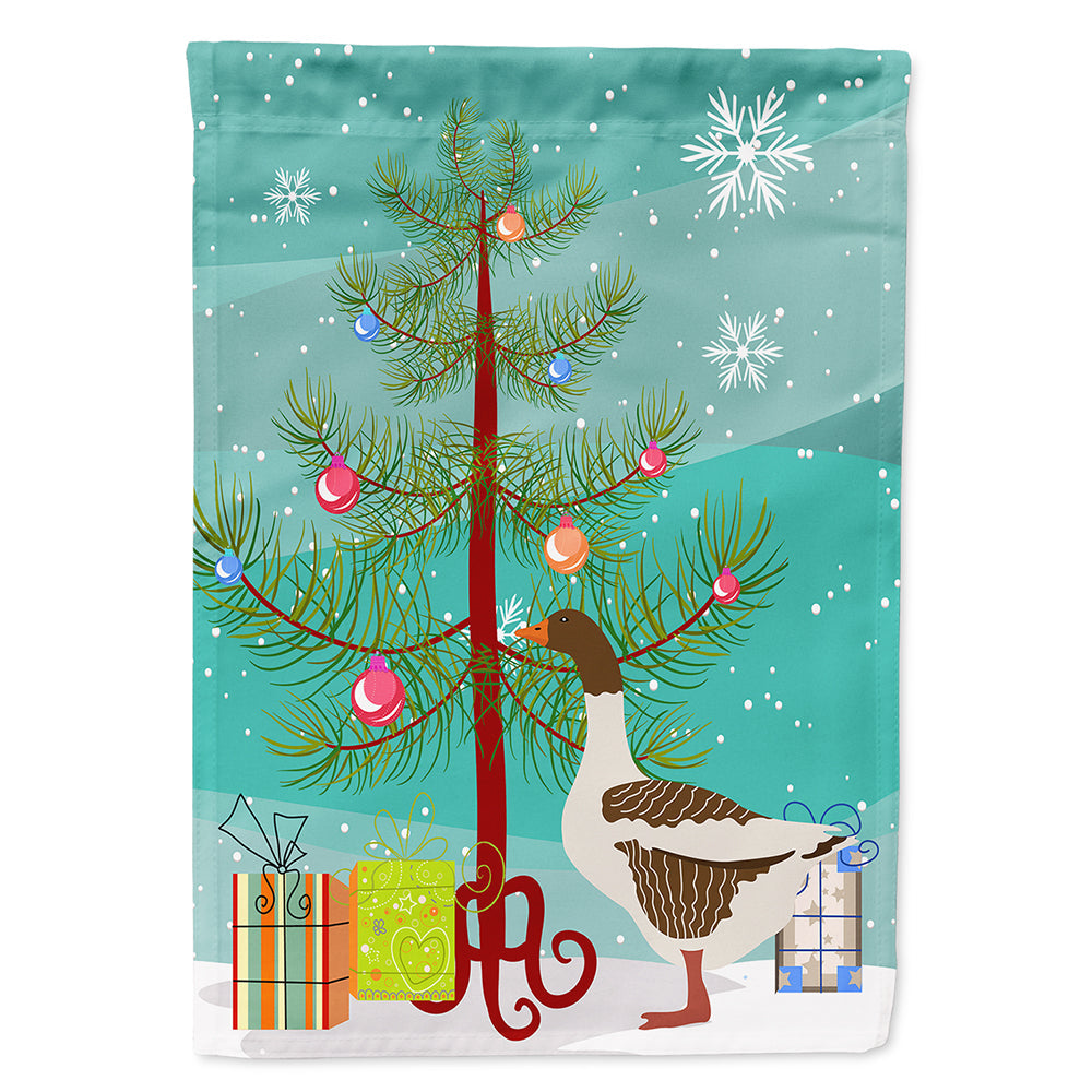 Pomeranian Rogener Goose Christmas House Flag 28x40 Porch Sleeve Pole Decorative Outside Yard Banner Artwork Wall Hanging, Polyester