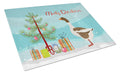 Pomeranian Rogener Goose Christmas Cutting Board Tempered Glass Kitchen Cutting Surface, Heat Resistant Chopping, Non-Slip Feet, Food Prep & Serving