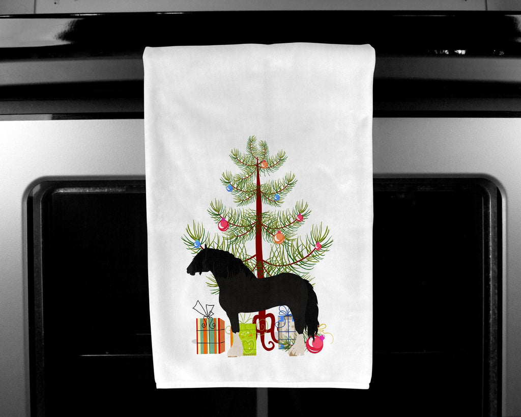 Pomeranian Rogener Goose Christmas Kitchen Towel Set of 2 White Dish Towels Decorative Bathroom Hand towel for Hand, Face, Hair, Yoga, Tea, Dishcloth, 19 X 28", White
