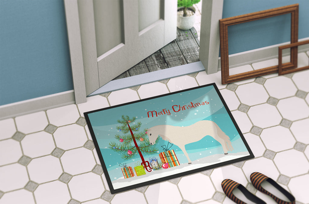 Paso Fino Horse Christmas Doormat Indoor Outdoor 18H X 27W Front Door Mat Rugs for Entryway, Non Slip Washable