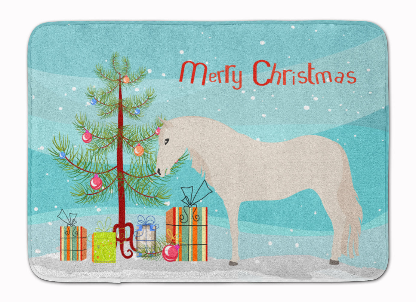Paso Fino Horse Christmas Memory Foam Kitchen Mat Machine Washable Anti-Fatigue Cushion Comfort Bath or Kitchen Rug