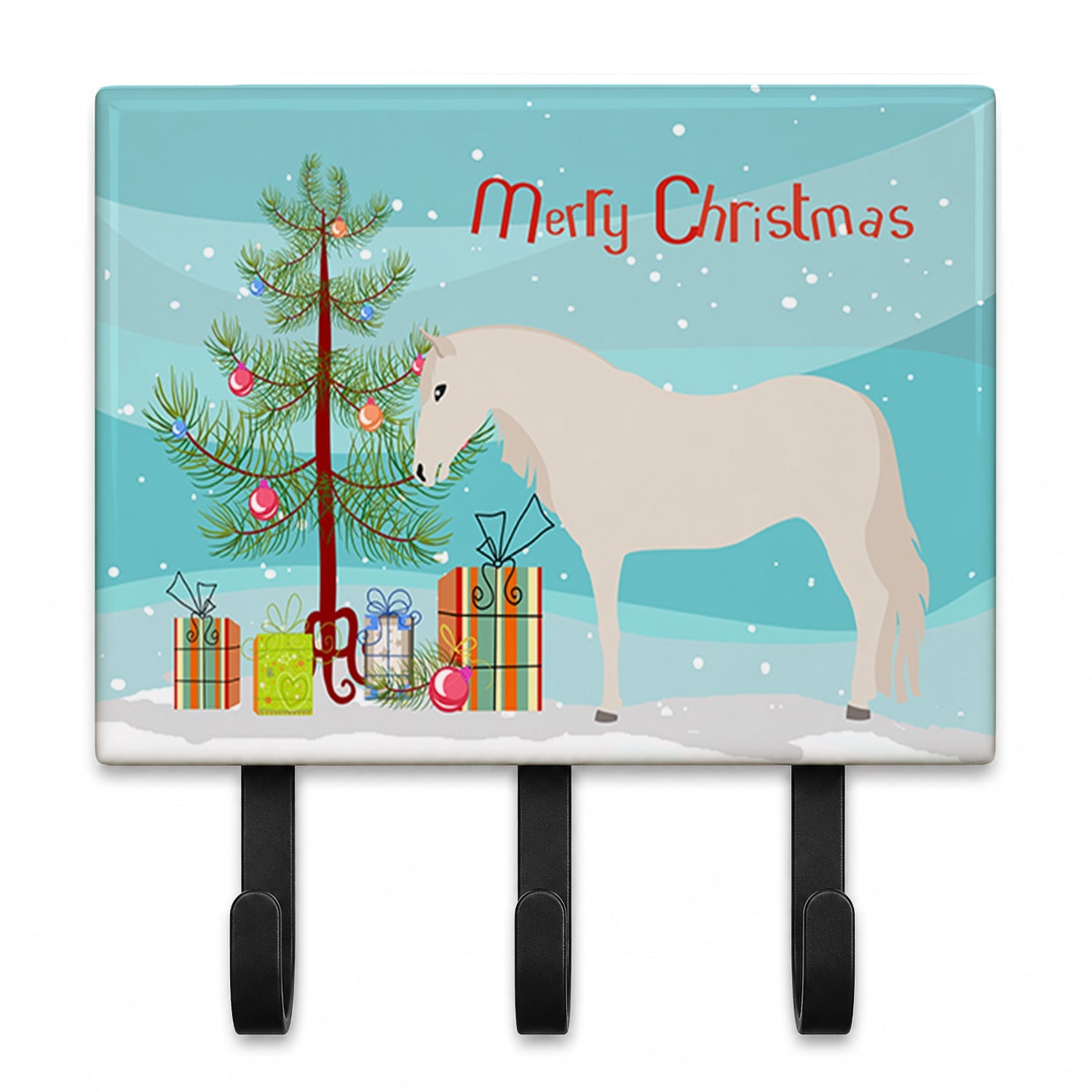 Paso Fino Horse Christmas Leash or Key Holder Wall Hooks, Coat Rack Wall Mount, for Hanging Keys, Towels, Aprons, Leashes