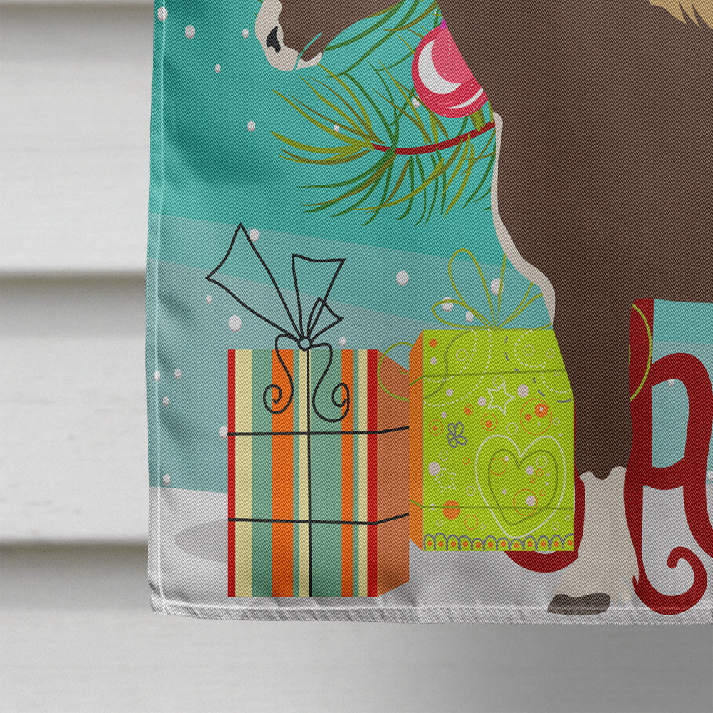 Percheron Horse Christmas House Flag 28x40 Porch Sleeve Pole Decorative Outside Yard Banner Artwork Wall Hanging, Polyester