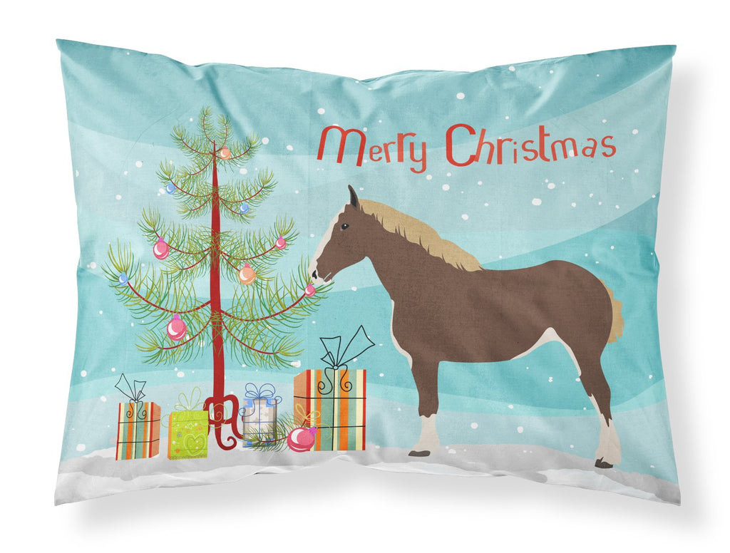 Percheron Horse Christmas Standard Pillowcase Lightweight Super Soft Easy Care Decorative Artwork Pillowcase, Standard
