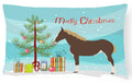 Percheron Horse Christmas Decorative Throw Pillow 12x16 Indoor Outdoor Accent Cushion, Fabric Cover with Insert for Sofa, Bed, Porch & Living Room