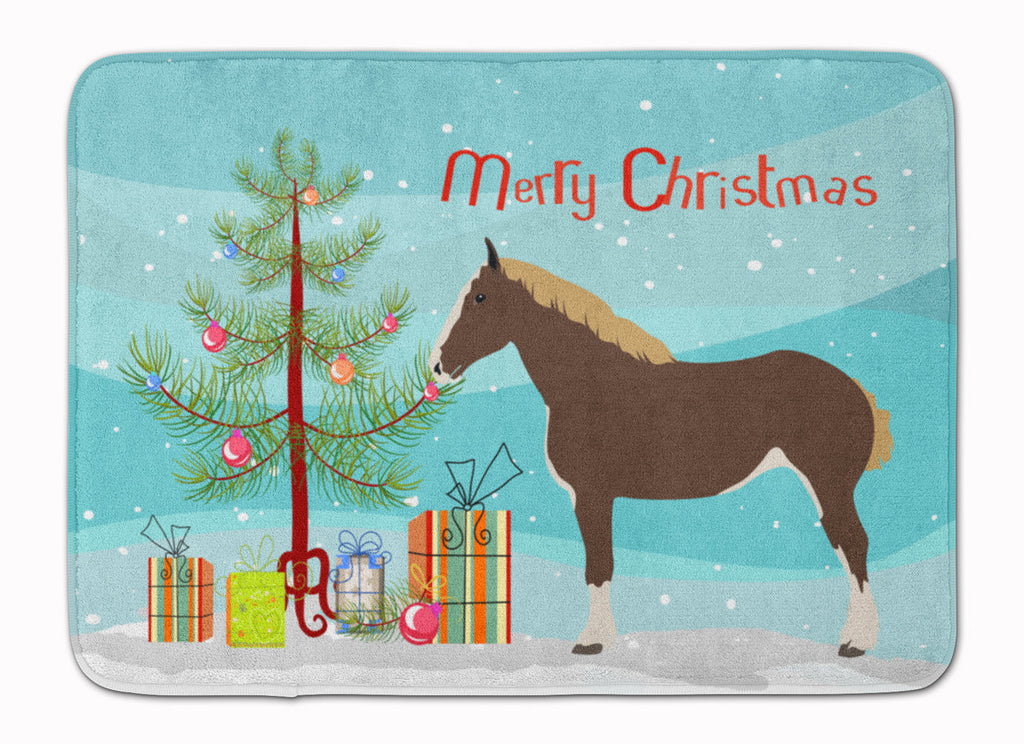 Percheron Horse Christmas Memory Foam Kitchen Mat Machine Washable Anti-Fatigue Cushion Comfort Bath or Kitchen Rug