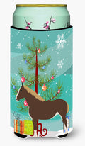 Percheron Horse Christmas Tall Boy Hugger Can Cooler Sleeve Machine Washable Drink Collapsible Insulator Beverage Insulated Holder