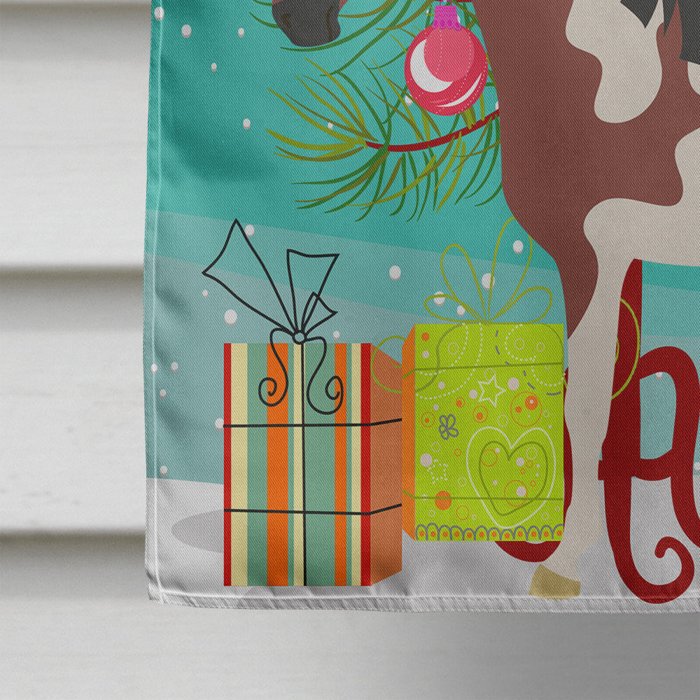 Pinto Horse Christmas House Flag 28x40 Porch Sleeve Pole Decorative Outside Yard Banner Artwork Wall Hanging, Polyester