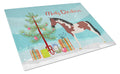 Pinto Horse Christmas Cutting Board Tempered Glass Kitchen Cutting Surface, Heat Resistant Chopping, Non-Slip Feet, Food Prep & Serving