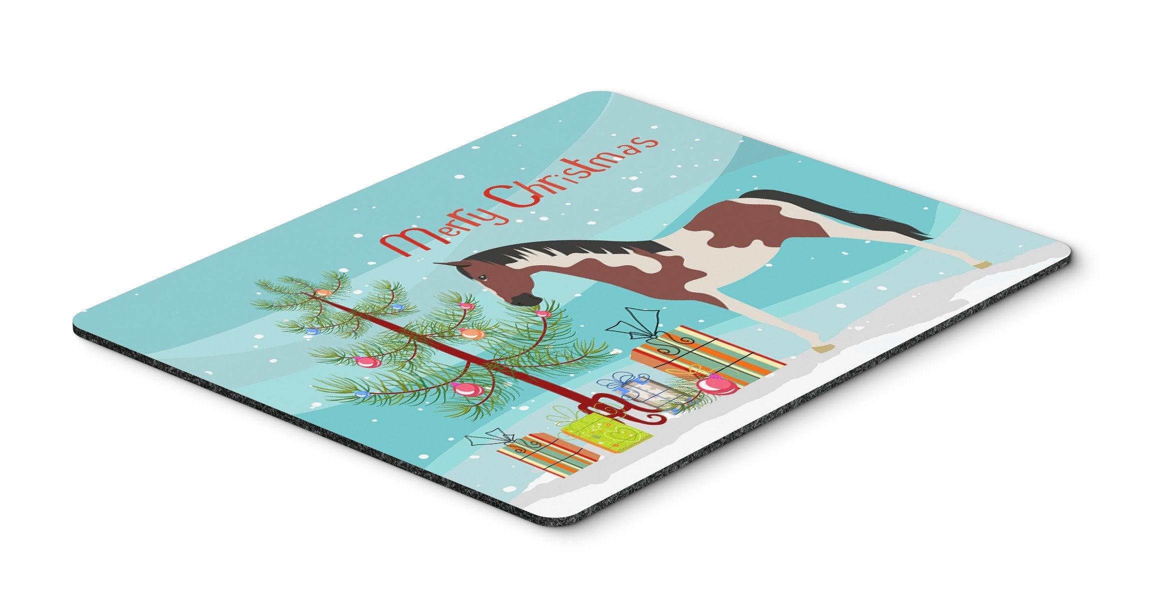 Pinto Horse Christmas Mouse Pad, Heat Resistant Trivet Hot Pad , Non Slip Rubber Desk Mat, Kitchen Counter Protector, Home Office Decor Gift