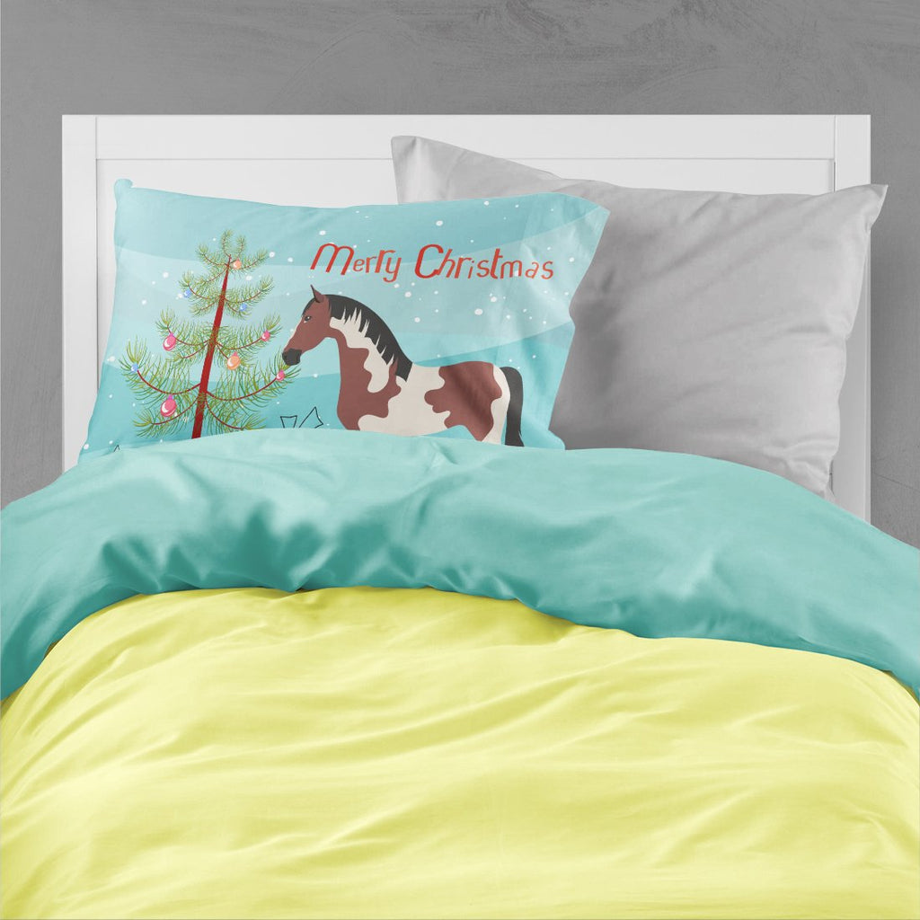 Pinto Horse Christmas Standard Pillowcase Lightweight Super Soft Easy Care Decorative Artwork Pillowcase, Standard