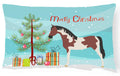 Pinto Horse Christmas Decorative Throw Pillow 12x16 Indoor Outdoor Accent Cushion, Fabric Cover with Insert for Sofa, Bed, Porch & Living Room