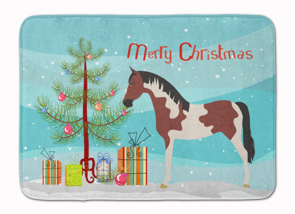 Pinto Horse Christmas Memory Foam Kitchen Mat Machine Washable Anti-Fatigue Cushion Comfort Bath or Kitchen Rug