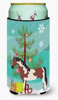 Pinto Horse Christmas Tall Boy Hugger Can Cooler Sleeve Machine Washable Drink Collapsible Insulator Beverage Insulated Holder