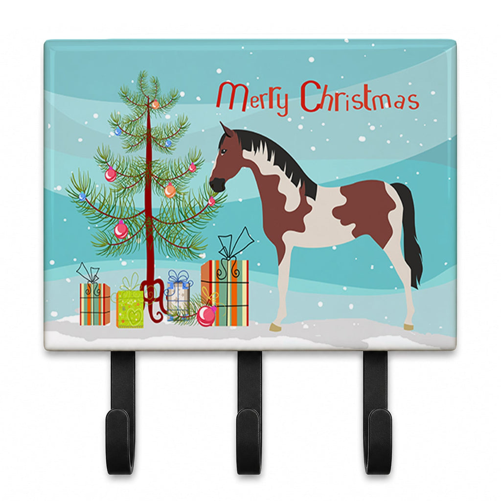 Pinto Horse Christmas Leash or Key Holder Wall Hooks, Coat Rack Wall Mount, for Hanging Keys, Towels, Aprons, Leashes