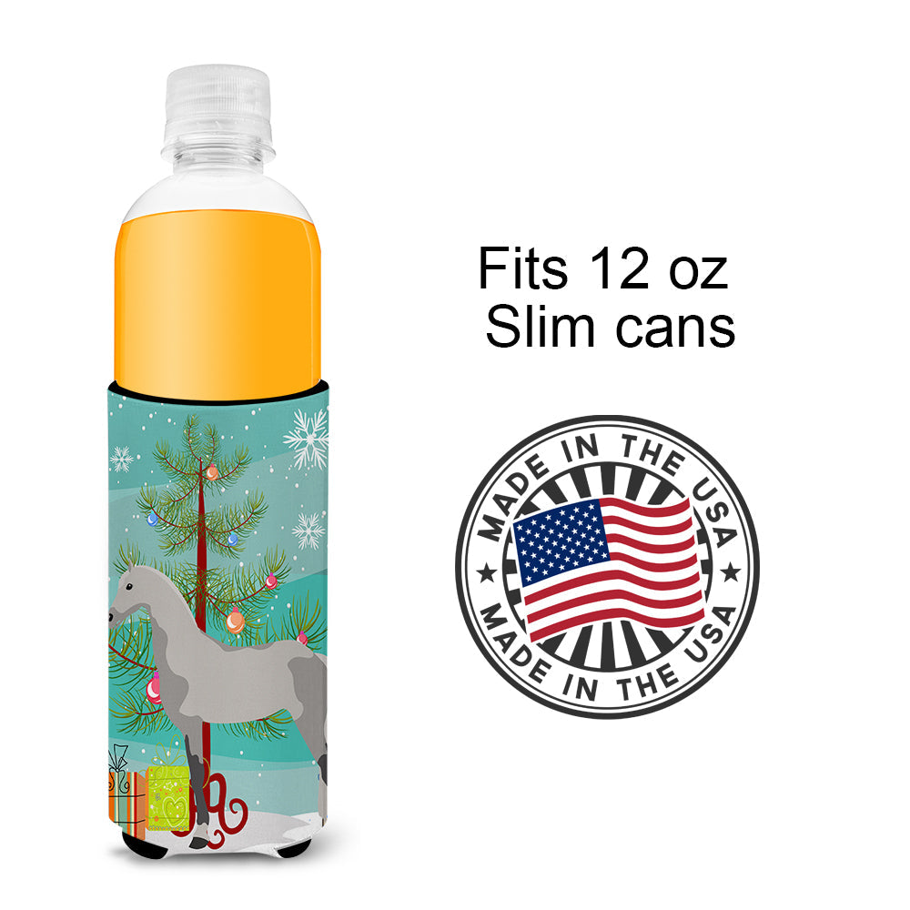 Orlov Trotter Horse Christmas Slim Can Hugger , Insulated Foam Hugger for 12 oz Slim Cans, Beer Bottles & Water Bottles, Printed in USA