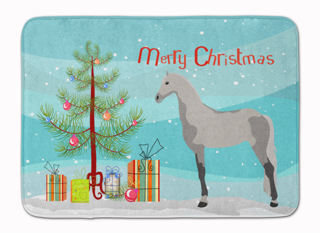 Orlov Trotter Horse Christmas Memory Foam Kitchen Mat Machine Washable Anti-Fatigue Cushion Comfort Bath or Kitchen Rug