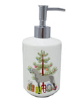 Orlov Trotter Horse Christmas Ceramic Soap Dispenser , Empty Refillable Hand Soap Pump Bottle for Bathroom Kitchen