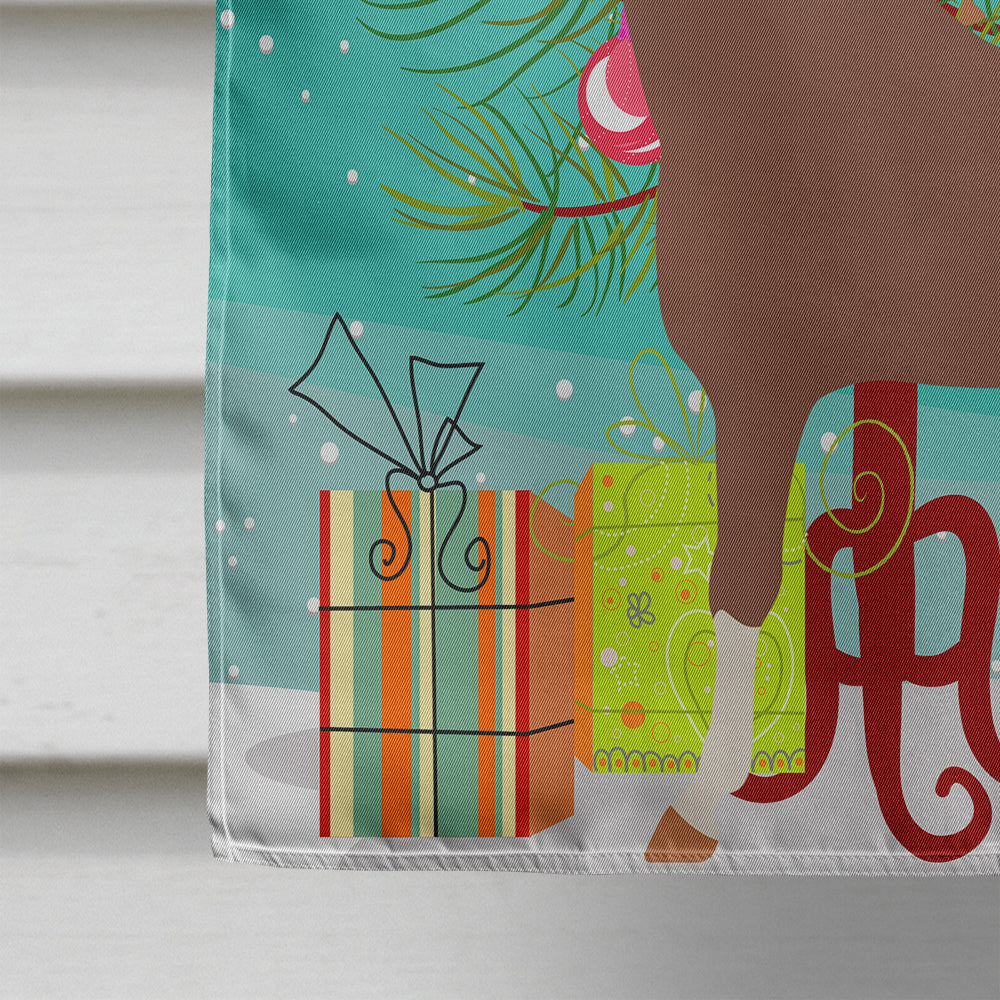 Hannoverian Horse Christmas House Flag 28x40 Porch Sleeve Pole Decorative Outside Yard Banner Artwork Wall Hanging, Polyester