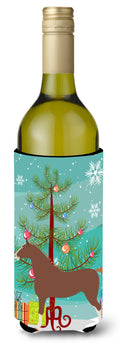 Hannoverian Horse Christmas Wine Bottle Hugger Gift Sleeve for Standard 750 ml Bottles, Insulated Reusable Also Fits Mini Shot & Pint Bottles
