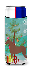 Hannoverian Horse Christmas Slim Can Hugger , Insulated Foam Hugger for 12 oz Slim Cans, Beer Bottles & Water Bottles, Printed in USA