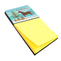 Hannoverian Horse Christmas Watercolor Sticky Note Holder Refillable Dispenser Desk Accessory 3x3 Pad Gift