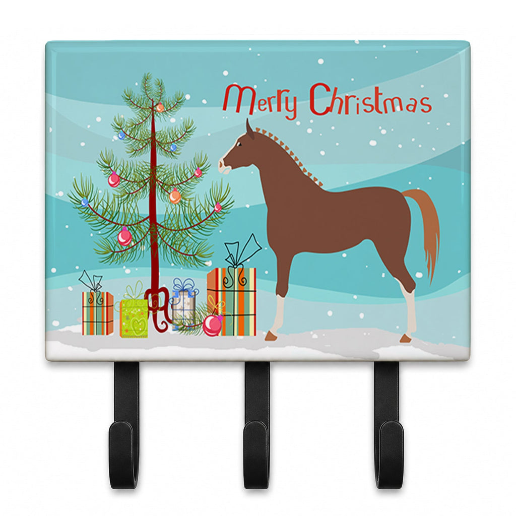Hannoverian Horse Christmas Leash or Key Holder Wall Hooks, Coat Rack Wall Mount, for Hanging Keys, Towels, Aprons, Leashes