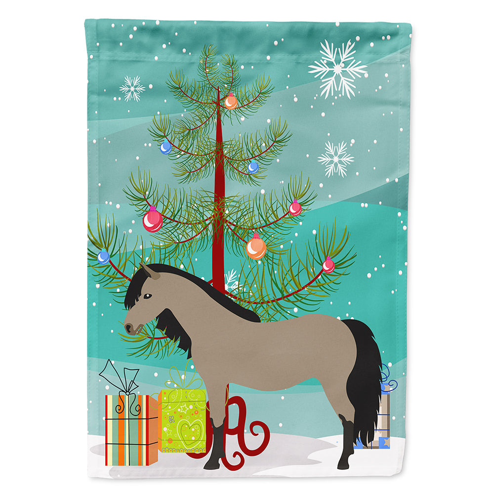 Welsh Pony Horse Christmas House Flag 28x40 Porch Sleeve Pole Decorative Outside Yard Banner Artwork Wall Hanging, Polyester