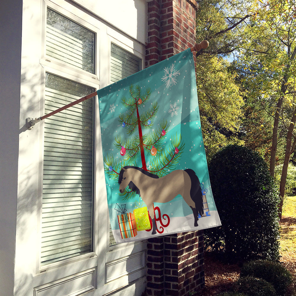 Welsh Pony Horse Christmas House Flag 28x40 Porch Sleeve Pole Decorative Outside Yard Banner Artwork Wall Hanging, Polyester