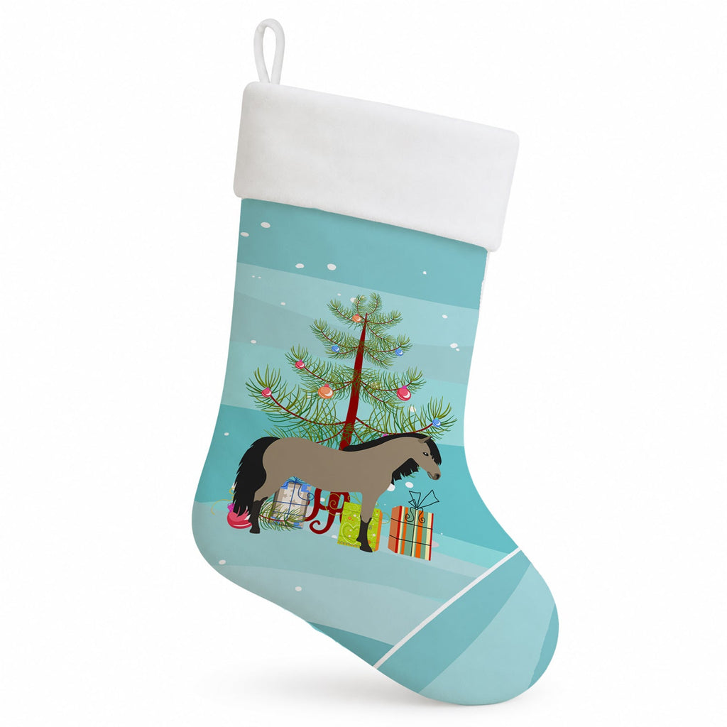 Welsh Pony Horse Christmas Holiday Stocking Double-Sided Print, Polyester Suede,11x18, Made in USA