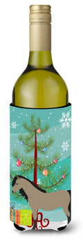 Welsh Pony Horse Christmas Wine Bottle Hugger Gift Sleeve for Standard 750 ml Bottles, Insulated Reusable Also Fits Mini Shot & Pint Bottles