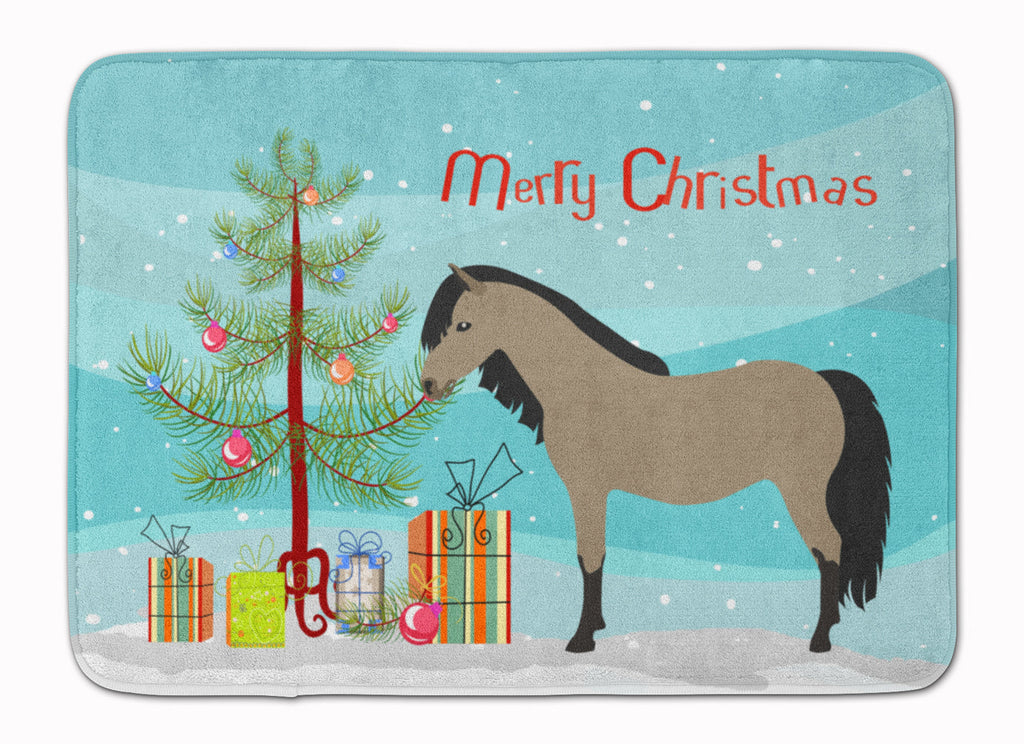 Welsh Pony Horse Christmas Memory Foam Kitchen Mat Machine Washable Anti-Fatigue Cushion Comfort Bath or Kitchen Rug