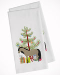 Welsh Pony Horse Christmas Kitchen Towel Set of 2 White Dish Towels Decorative Bathroom Hand towel for Hand, Face, Hair, Yoga, Tea, Dishcloth, 19 X 28", White