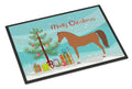 Arabian Horse Christmas Doormat Indoor Outdoor 24H X 36W Front Door Mat Rugs for Entryway, Non Slip Washable Low Pile,