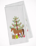 Arabian Horse Christmas Kitchen Towel Set of 2 White Dish Towels Decorative Bathroom Hand towel for Hand, Face, Hair, Yoga, Tea, Dishcloth, 19 X 28", White
