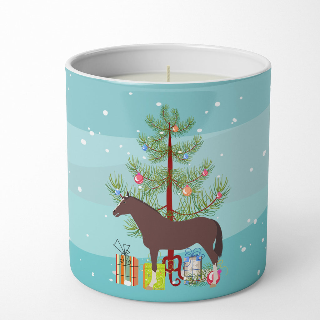 English Thoroughbred Horse Christmas Decorative Soy Candle Nature Soy Wax Essential Oil Home Decor Ideal for Bedroom Kitchen Bath Office Gift, 10 oz