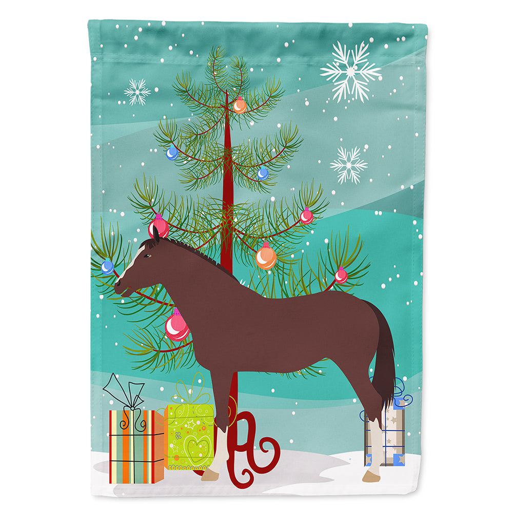 English Thoroughbred Horse Christmas House Flag 28x40 Porch Sleeve Pole Decorative Outside Yard Banner Artwork Wall Hanging, Polyester