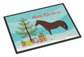 English Thoroughbred Horse Christmas Doormat Indoor Outdoor 18H X 27W Front Door Mat Rugs for Entryway, Non Slip Washable