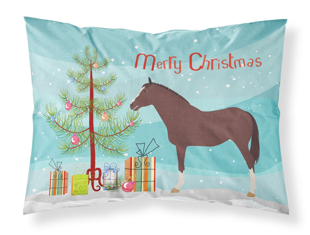 English Thoroughbred Horse Christmas Standard Pillowcase Lightweight Super Soft Easy Care Decorative Artwork Pillowcase, Standard