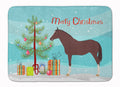 English Thoroughbred Horse Christmas Memory Foam Kitchen Mat Machine Washable Anti-Fatigue Cushion Comfort Bath or Kitchen Rug