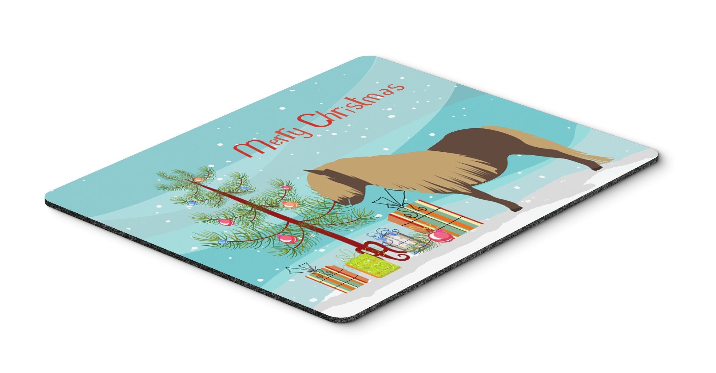 Shetland Pony Horse Christmas Mouse Pad, Heat Resistant Trivet Hot Pad , Non Slip Rubber Desk Mat, Kitchen Counter Protector, Home Office Decor Gift