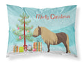 Shetland Pony Horse Christmas Standard Pillowcase Lightweight Super Soft Easy Care Decorative Artwork Pillowcase, Standard