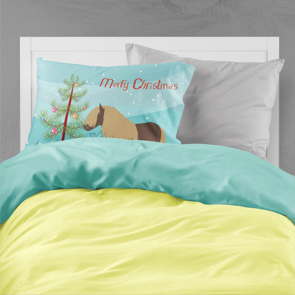 Shetland Pony Horse Christmas Standard Pillowcase Lightweight Super Soft Easy Care Decorative Artwork Pillowcase, Standard