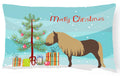 Shetland Pony Horse Christmas Decorative Throw Pillow 12x16 Indoor Outdoor Accent Cushion, Fabric Cover with Insert for Sofa, Bed, Porch & Living Room