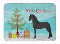 Friesian Horse Christmas Memory Foam Kitchen Mat Machine Washable Anti-Fatigue Cushion Comfort Bath or Kitchen Rug